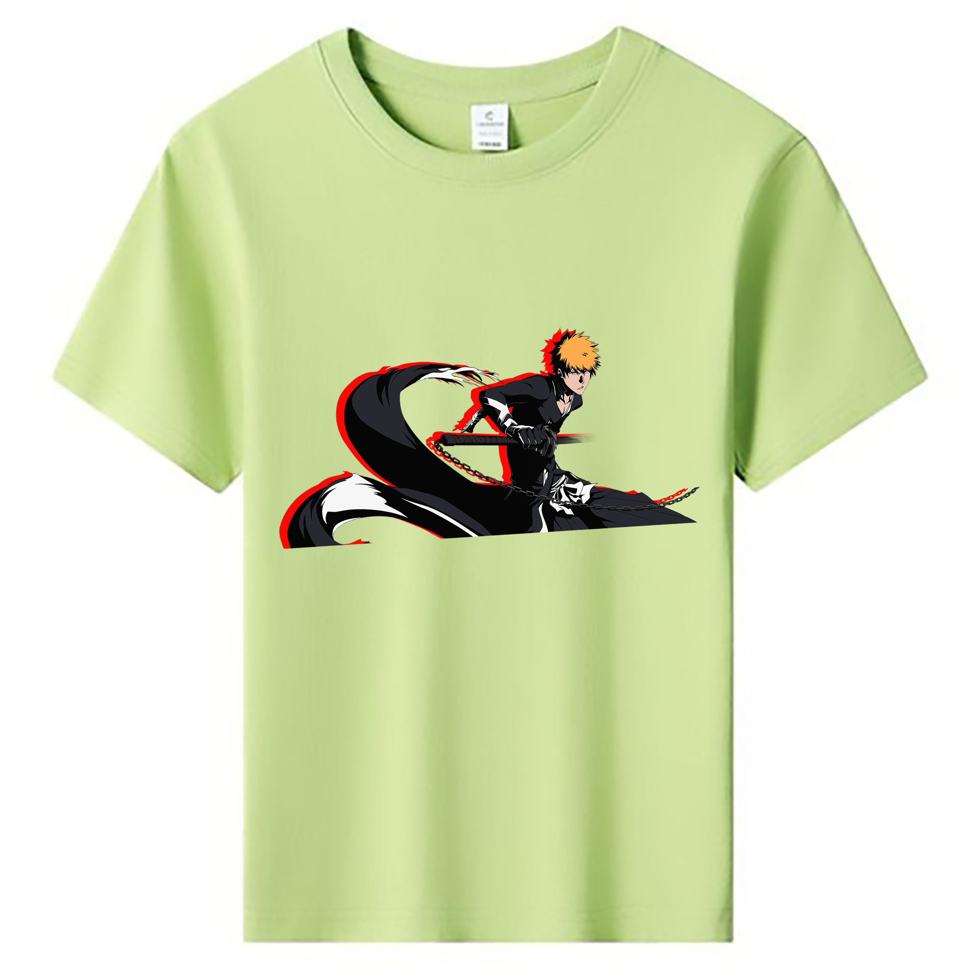（画像用） ブリーチ 黒崎一護（くろさき いちご）BLEACH Kurosaki Ichigo 綿100％キッズTシャツ（フロントプリント）